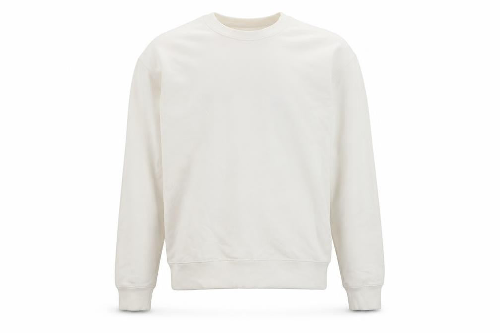 Zara Mens Ivory Cotton Pullover Sweatshirt Size L