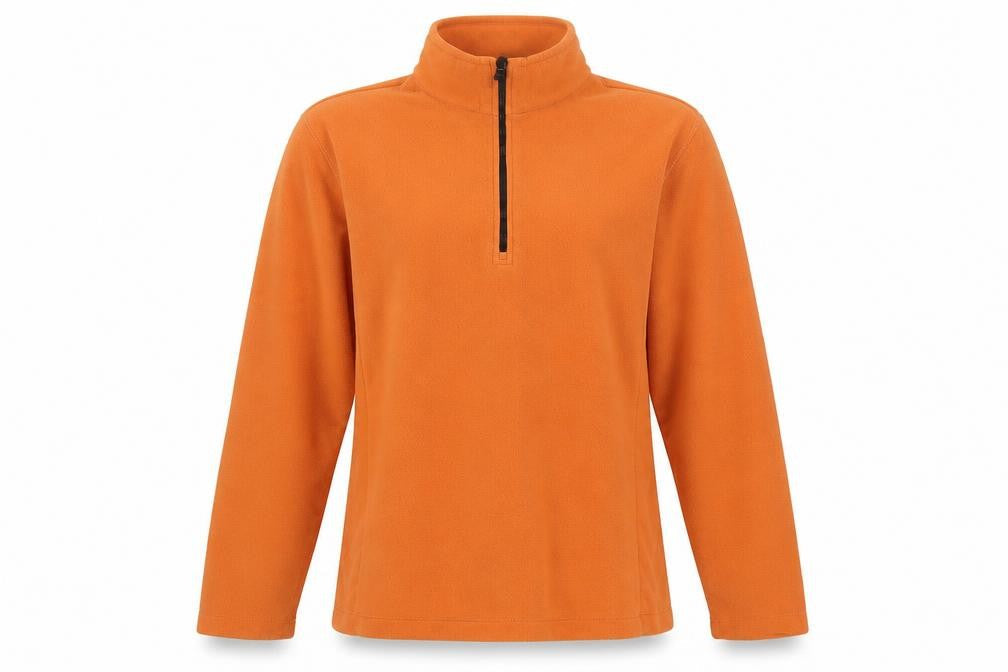 Land's End Womens Orange Polyester Pullover Sweatshirt Size 10 Zip