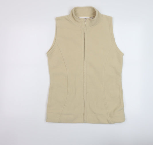 EWM Womens Beige Gilet Jacket Size 10 Zip