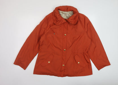 Marks & Spencer Womens Orange Jacket Size 14 Zip