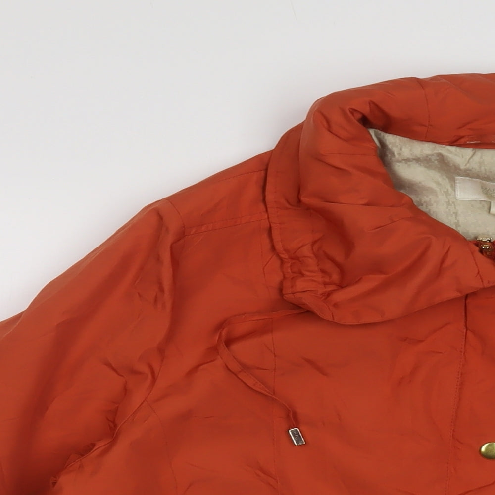 Marks and Spencer Womens Orange Jacket Size 14 Zip