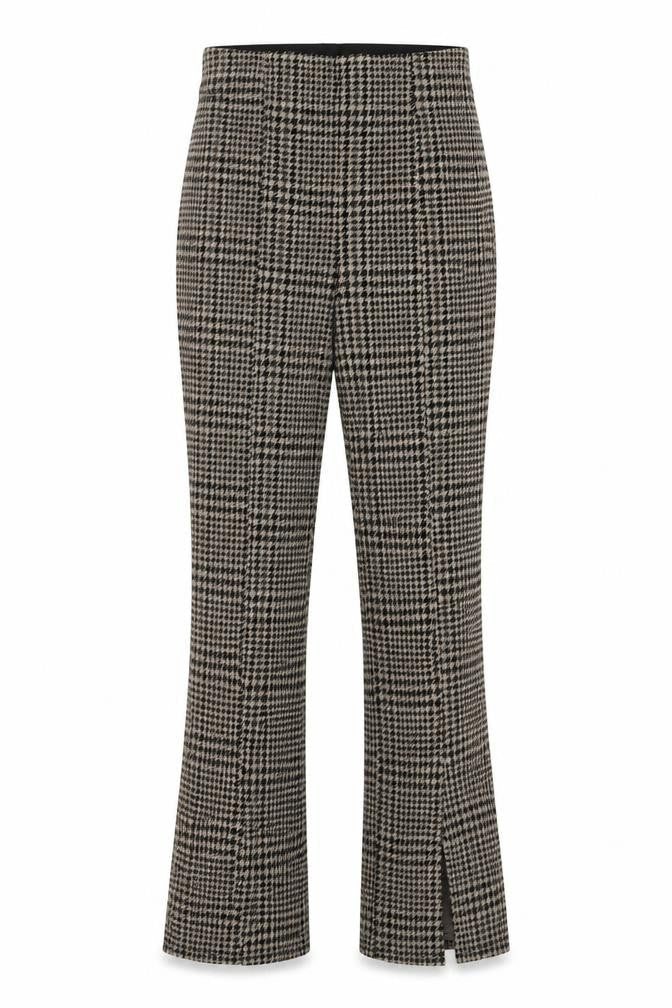 H&M Womens Brown Geometric Polyester Trousers Size S L29 in Regular