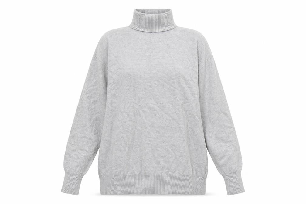 Cpasule Womens Grey Roll Neck Viscose Pullover Jumper Size 16
