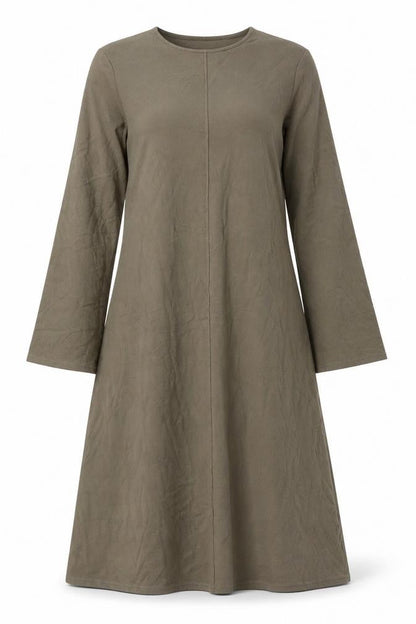 Marks and1 Womens Beige Polyester A-Line Size 12 Round Neck Pullover