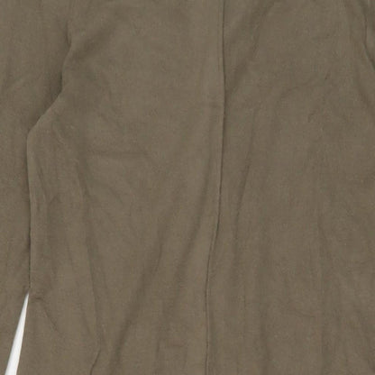 Marks and1 Womens Beige Polyester A-Line Size 12 Round Neck Pullover