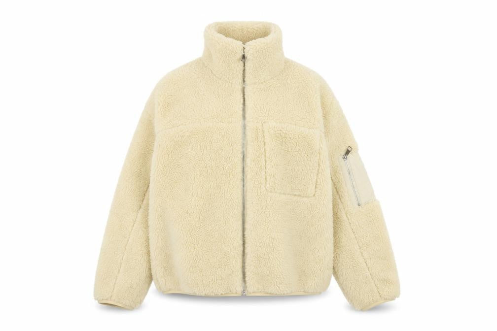 New Look Womens Ivory Jacket Size S Zip