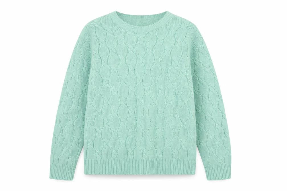 FOREVER 21 Womens Green Crew Neck Acrylic Pullover Jumper Size L