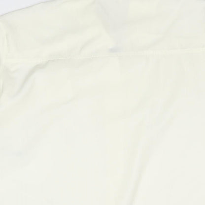 St Michael Womens Ivory Polyester Basic Blouse Size 10 Collared