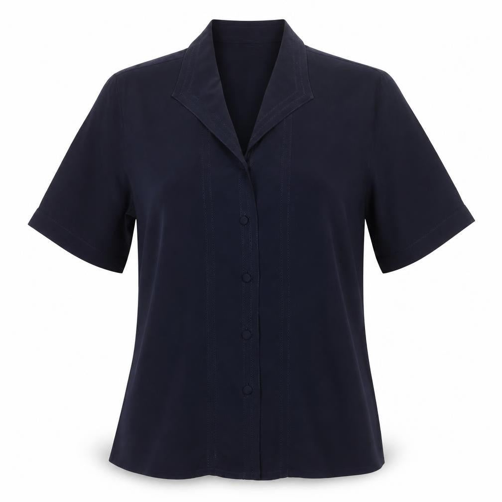 Gabriella Rossi Womens Blue Polyester Basic Blouse Size 10 Collared