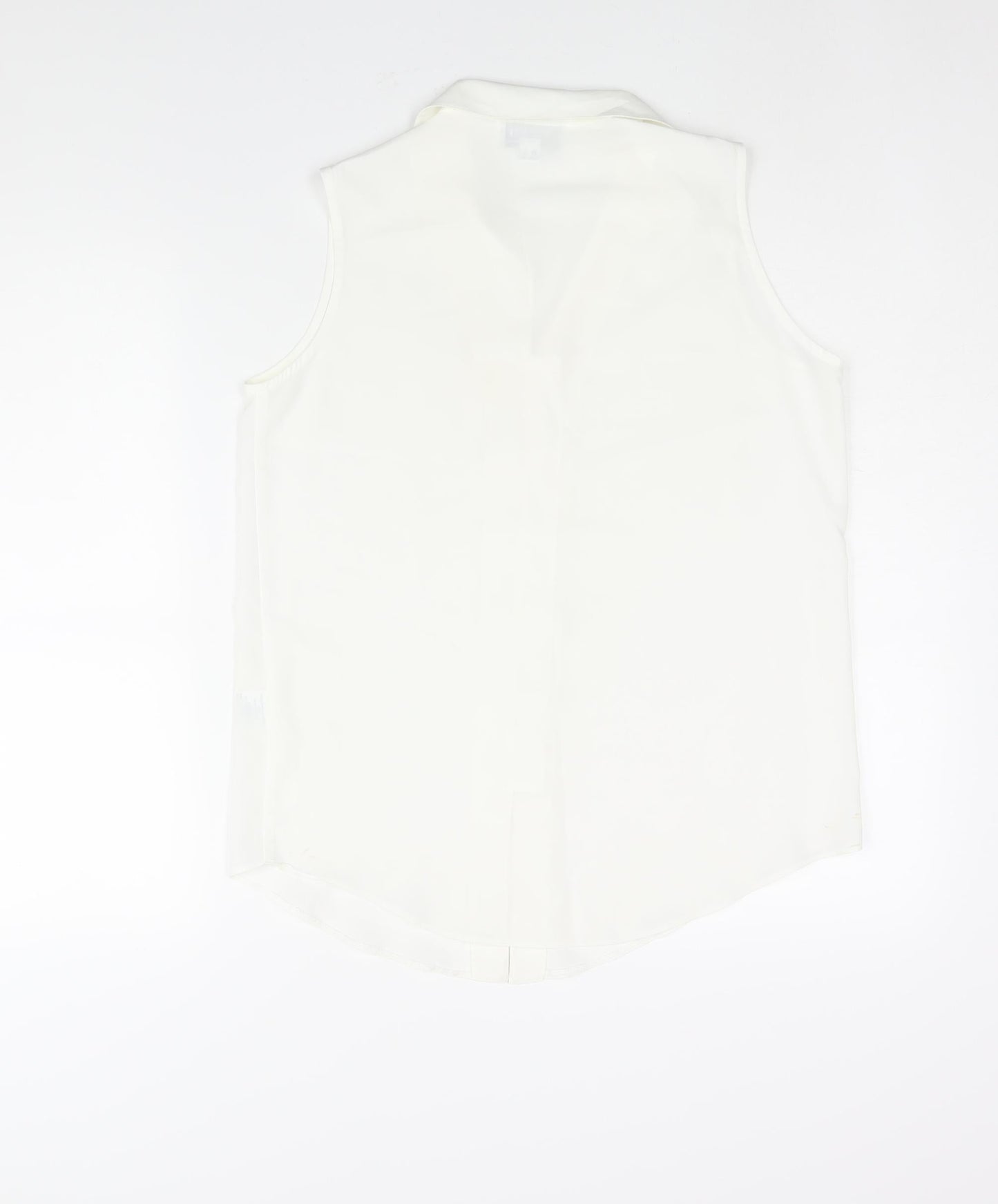 Principles Womens White Polyester Camisole Blouse Size 12 Collared
