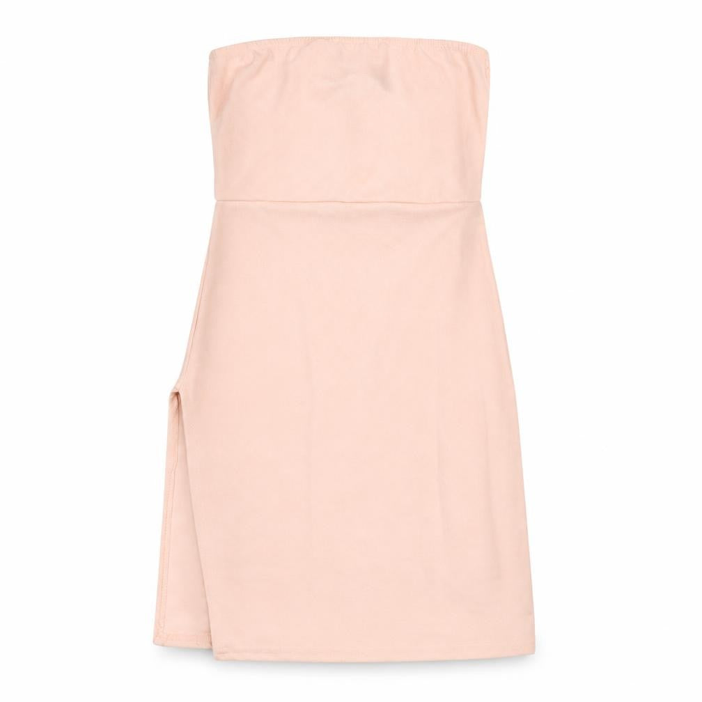 PRETTYLITTLETHING Womens Pink Polyester Mini Size 4 Square Neck Pullover - Side Slit