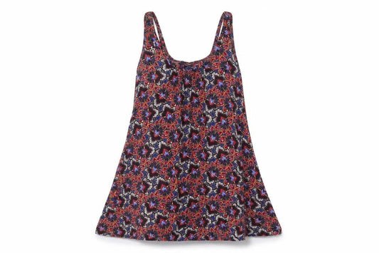 Marks and Spencer Womens Multicoloured Geometric Viscose Tunic Blouse Size 8 Scoop Neck