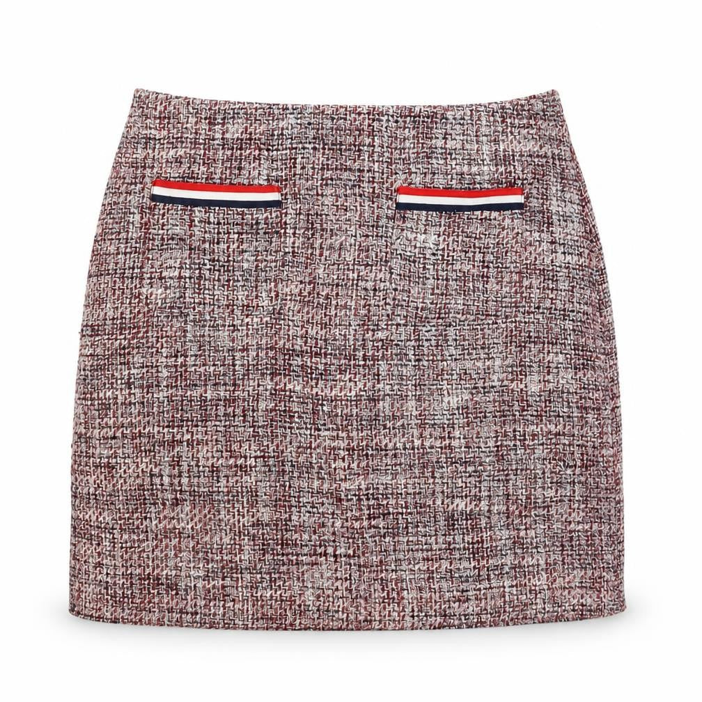Marks & Spencer Womens Multicoloured Cotton Straight & Pencil Skirt Size 10 Zip - Pocket Detail