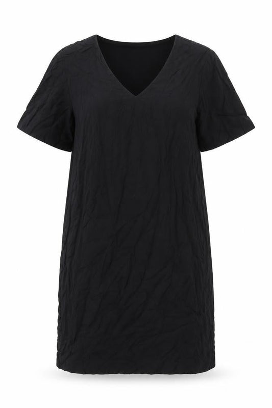 b.young Womens Black Lyocell Shift Size 10 V-Neck Pullover
