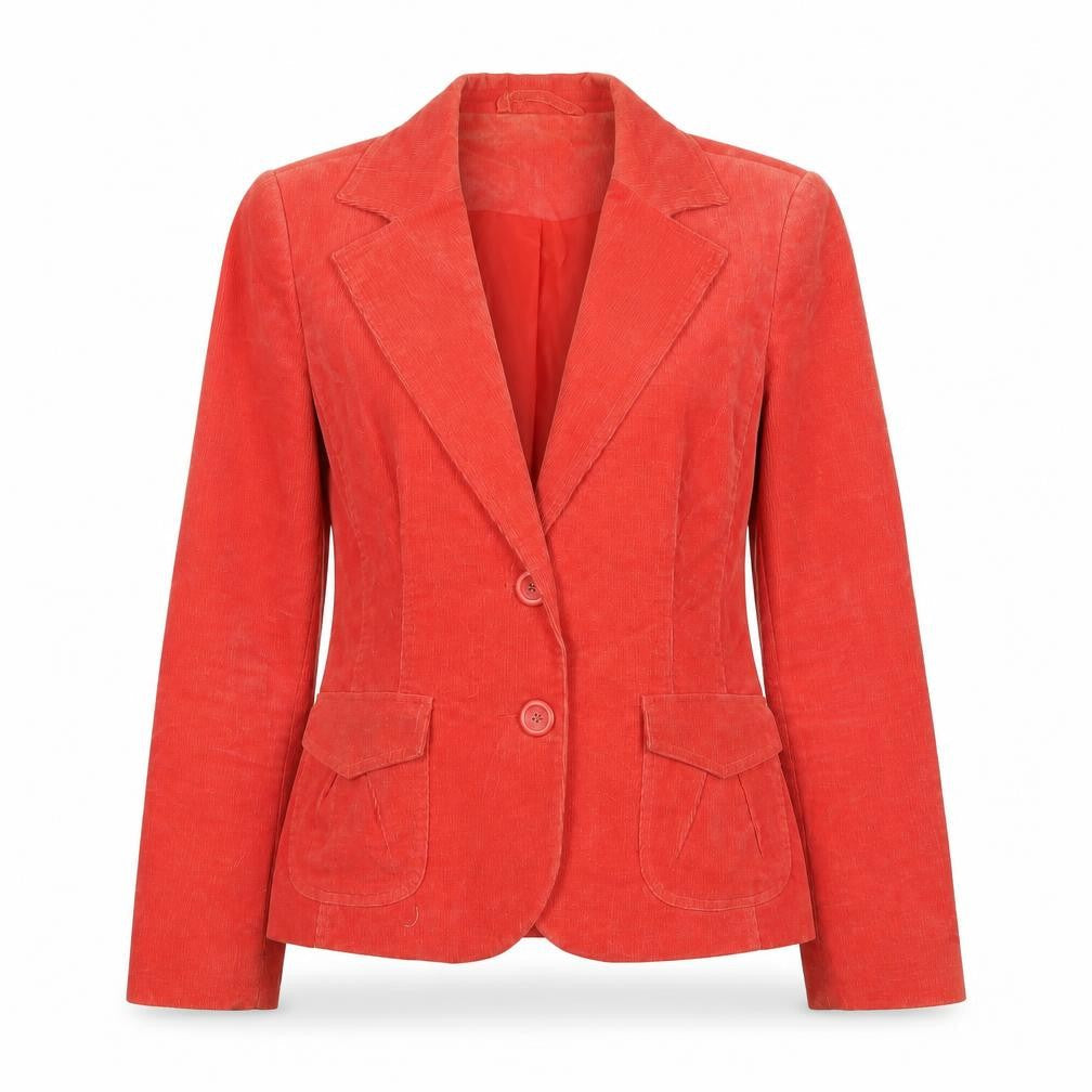 New Look Womens Red Jacket Blazer Size 12 Button
