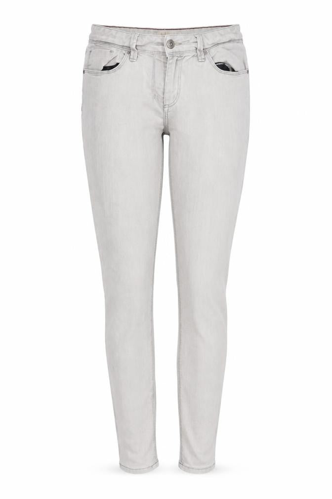 Next Womens Grey Cotton Skinny Jeans Size 12 L30 in Regular Zip
