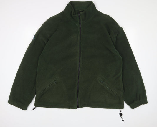 David Taylor Mens Green Jacket Size XL Zip - Zip Pockets