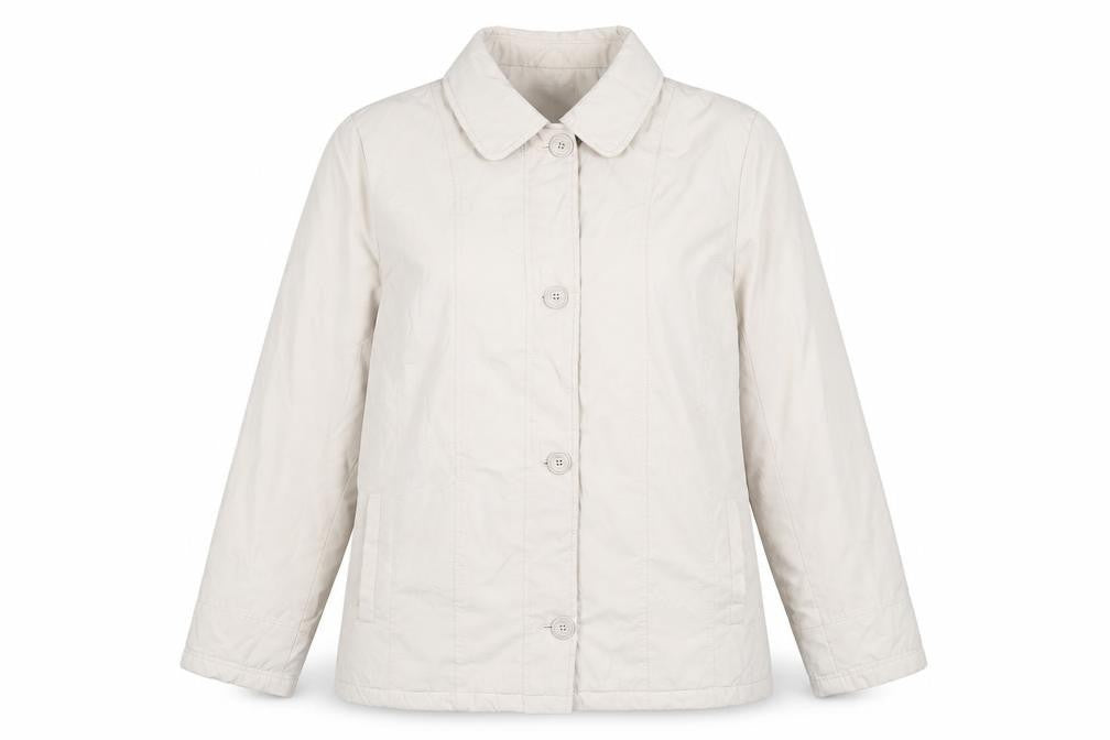 Elegance Womens Beige Jacket Size L Button
