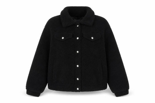 Brave Soul Womens Black Jacket Size 10 Snap