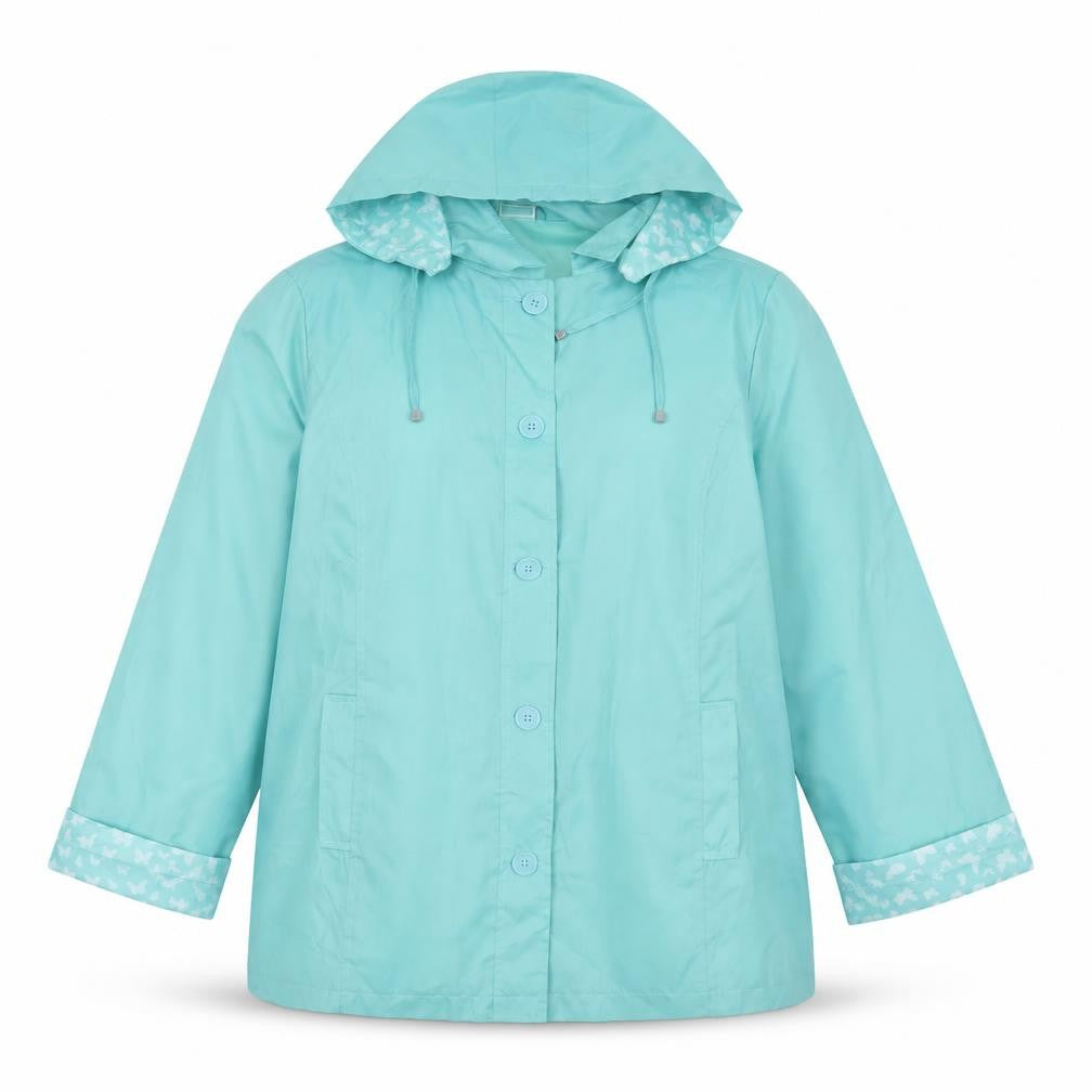 Anne De Lancay Womens Blue Jacket Size 18 Button - Pockets