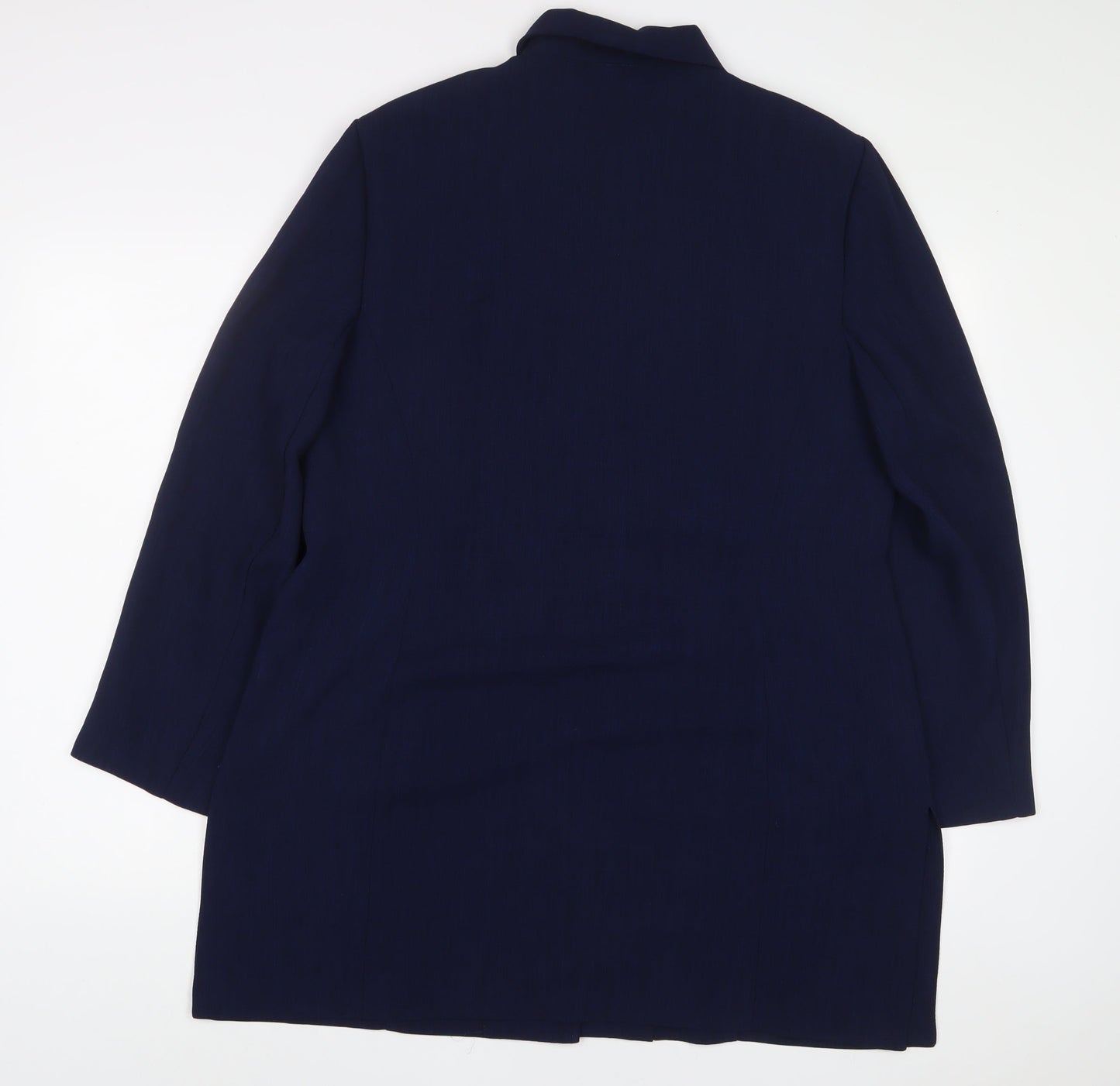 Initials Womens Blue Jacket Size 18 Button