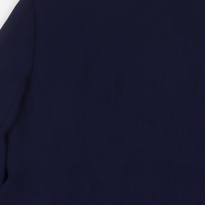 Initials Womens Blue Jacket Size 18 Button