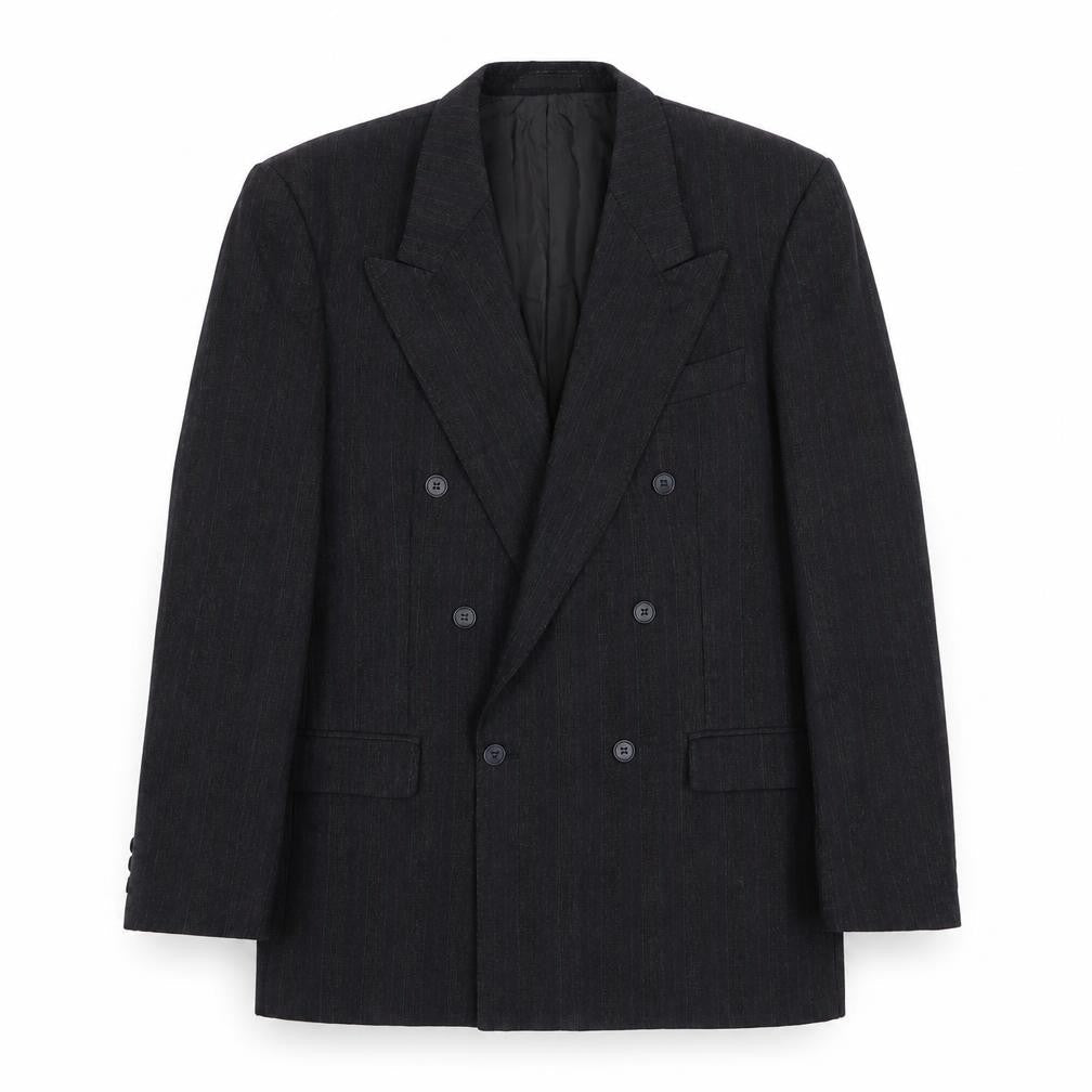 Marks & Spencer Mens Grey Wool Jacket Suit Jacket Size 40 Regular - Inside Pockets