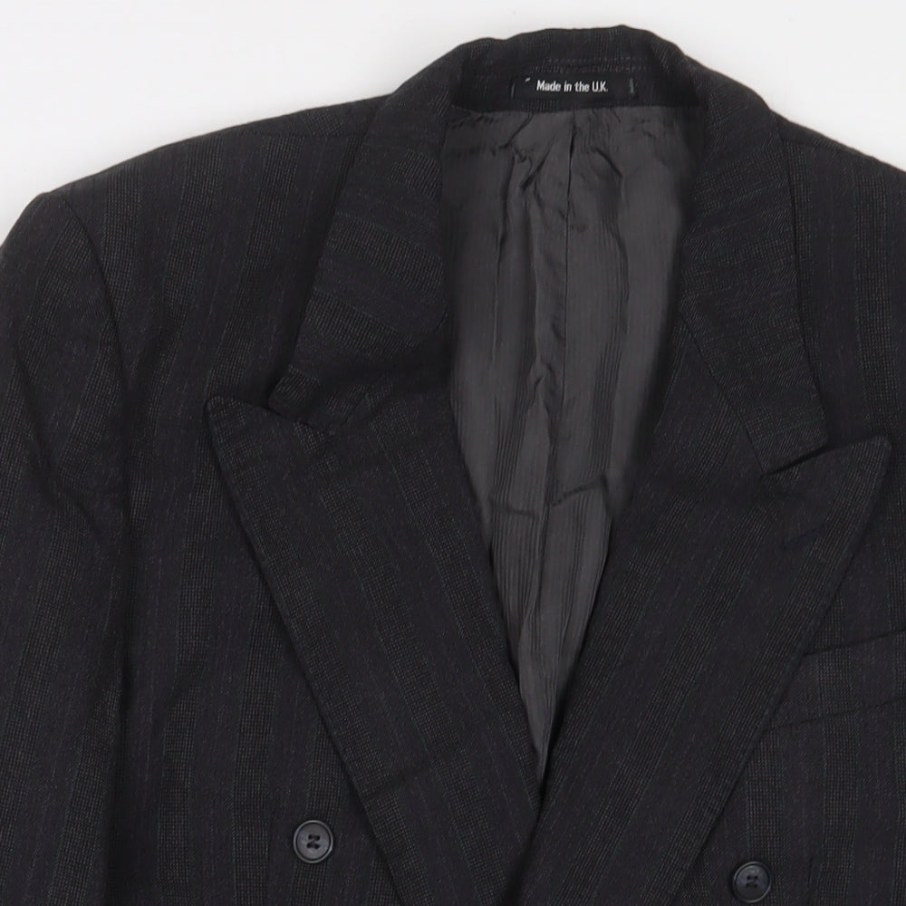 Marks and Spencer Mens Grey Wool Jacket Suit Jacket Size 40 Regular - Inside Pockets