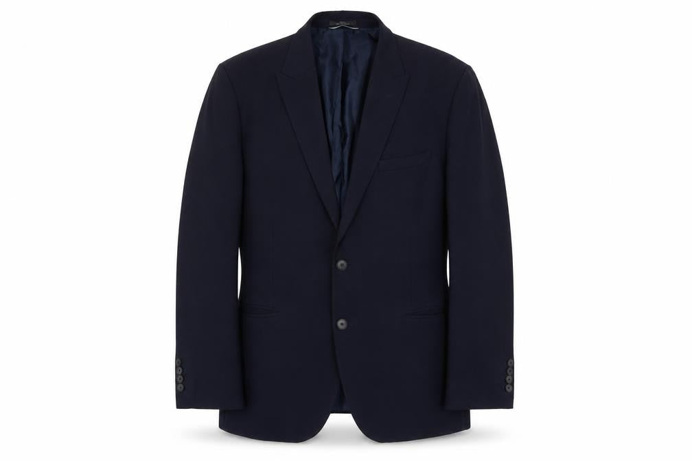 Marks & Spencer Mens Blue Wool Jacket Suit Jacket Size 44 Regular - Inside Pockets