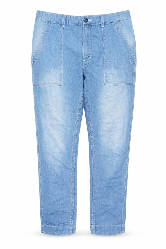 Global World Womens Blue Polyester Blend Capri Jeans Size M L24 in Regular Zip