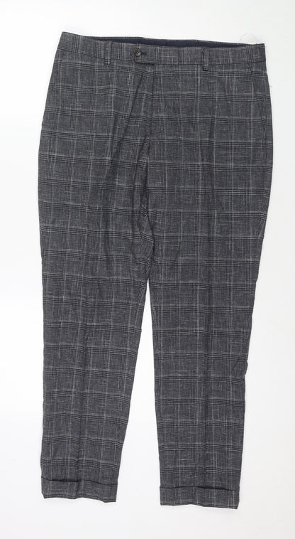 Next Mens Grey Polyester Snow Pants Trousers Size 32 in L27 in Regular Zip