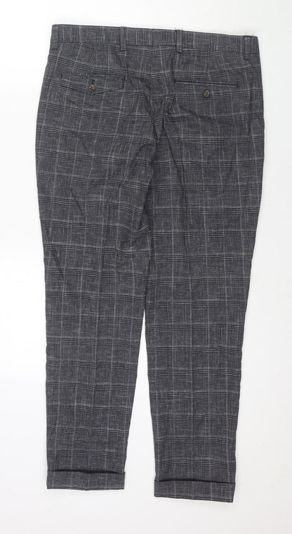 Next Mens Grey Polyester Snow Pants Trousers Size 32 in L27 in Regular Zip