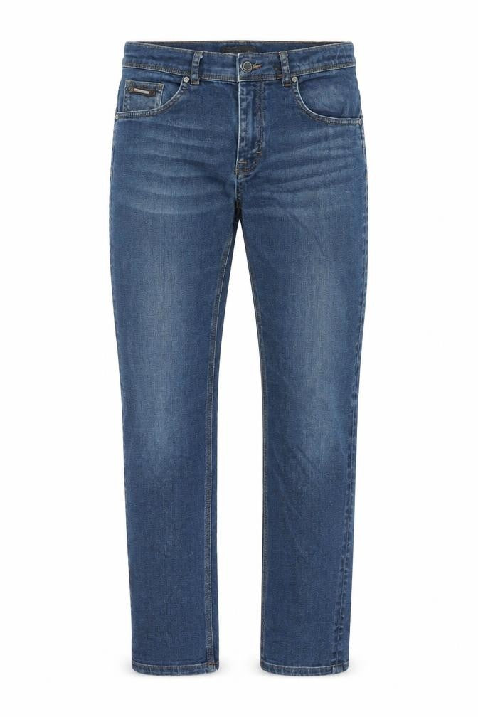 Zara Mens Blue Cotton Straight Jeans Size L L28 in Regular Zip