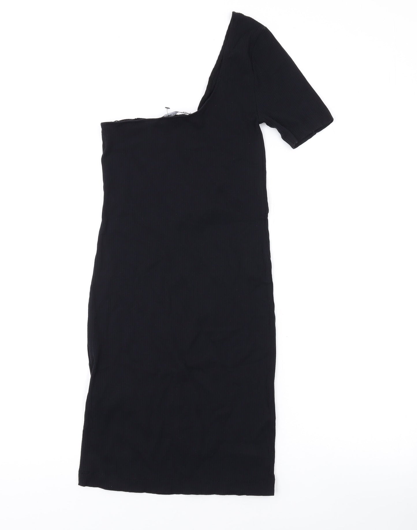 Zara Womens Black Polyamide Bodycon Size S Off the Shoulder Pullover
