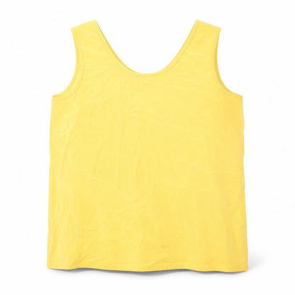 Paul Separates Womens Yellow Polyester Basic Tank Size 16 Scoop Neck