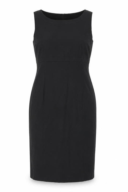 Oasis Womens Black Polyester Pencil Dress Size 12 Round Neck Zip