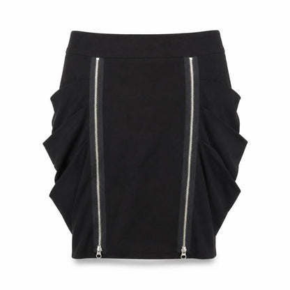 Warehouse Womens Black Polyester Mini Skirt Size 12 Zip
