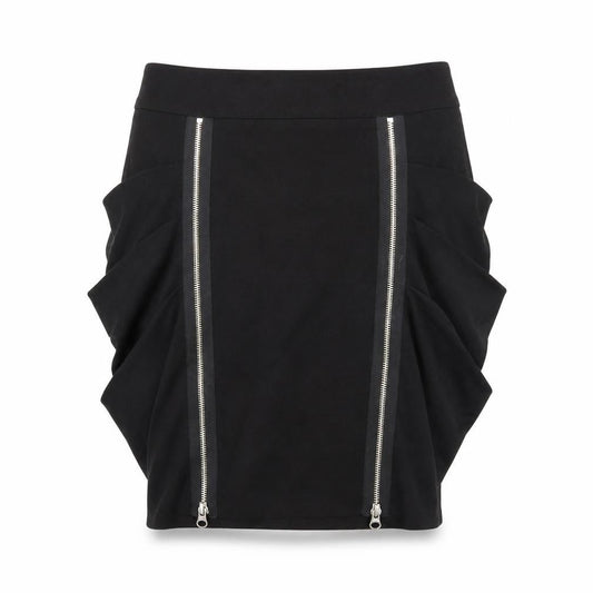 Warehouse Womens Black Polyester Mini Skirt Size 12 Zip