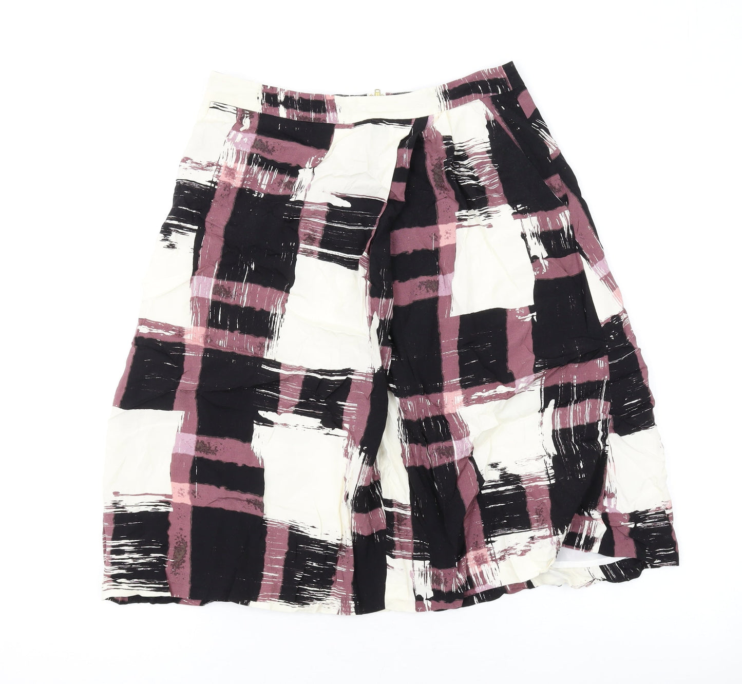 InWear Womens Multicoloured Geometric Polyester Skater Skirt Size 8 Zip