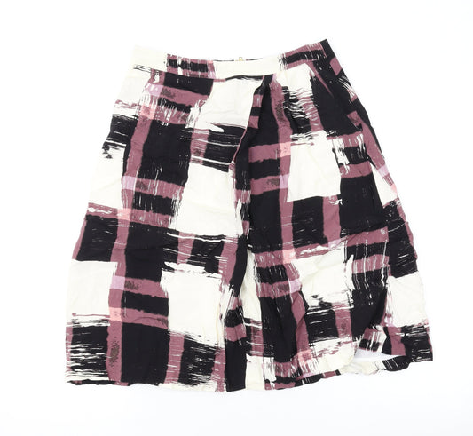 InWear Womens Multicoloured Geometric Polyester Skater Skirt Size 8 Zip