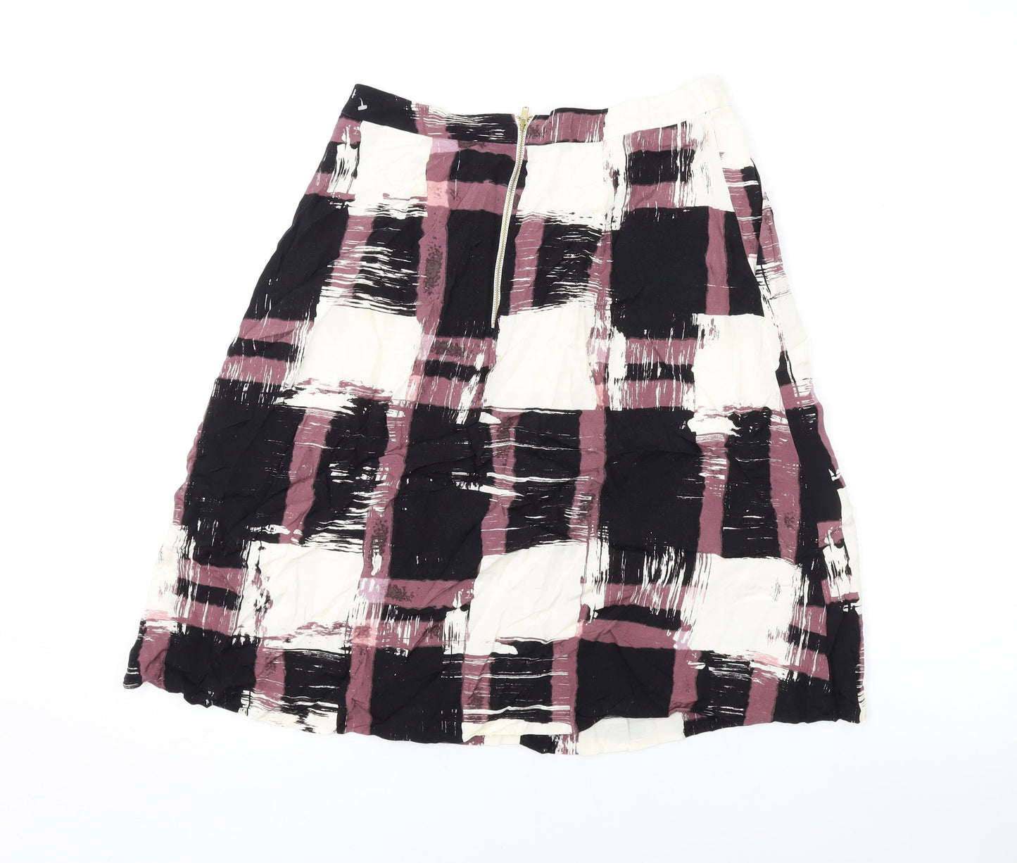 InWear Womens Multicoloured Geometric Polyester Skater Skirt Size 8 Zip