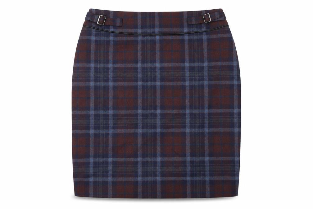 ORSAY Womens Blue Plaid Polyester Mini Skirt Size 8 Zip