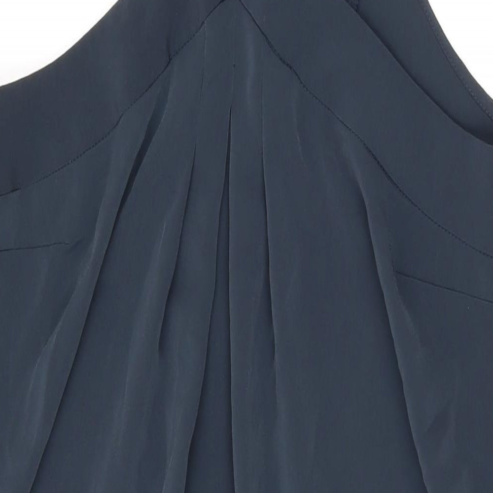 NEXT Womens Grey Polyester A-Line Size 12 Halter Button