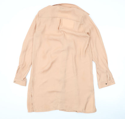 Paraphrase Womens Pink Polyester Basic Button-Up Size XS Collared