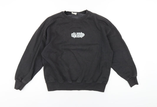 Zara Girls Grey Cotton Pullover Sweatshirt Size 9-10 Years Pullover