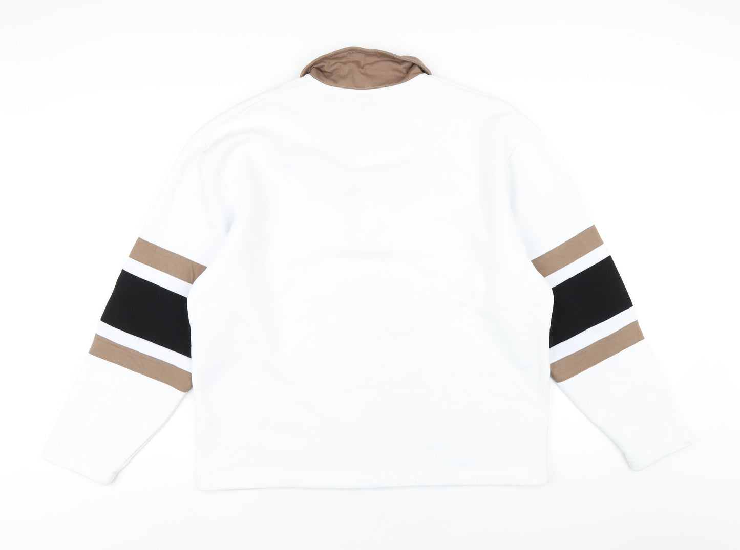 ASOS Mens White Cotton Pullover Sweatshirt Size S