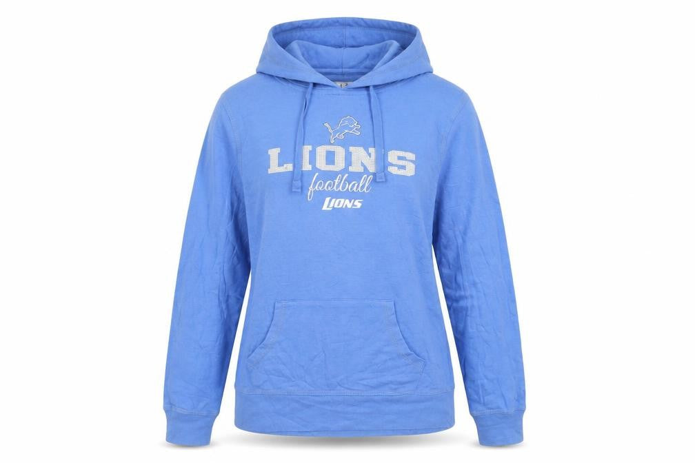 NFL Womens Blue Cotton Pullover Hoodie Size M Pullover - Lions Football