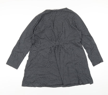 Tara Womens Grey Polka Dot Polyester A-Line Size 16 Round Neck Pullover