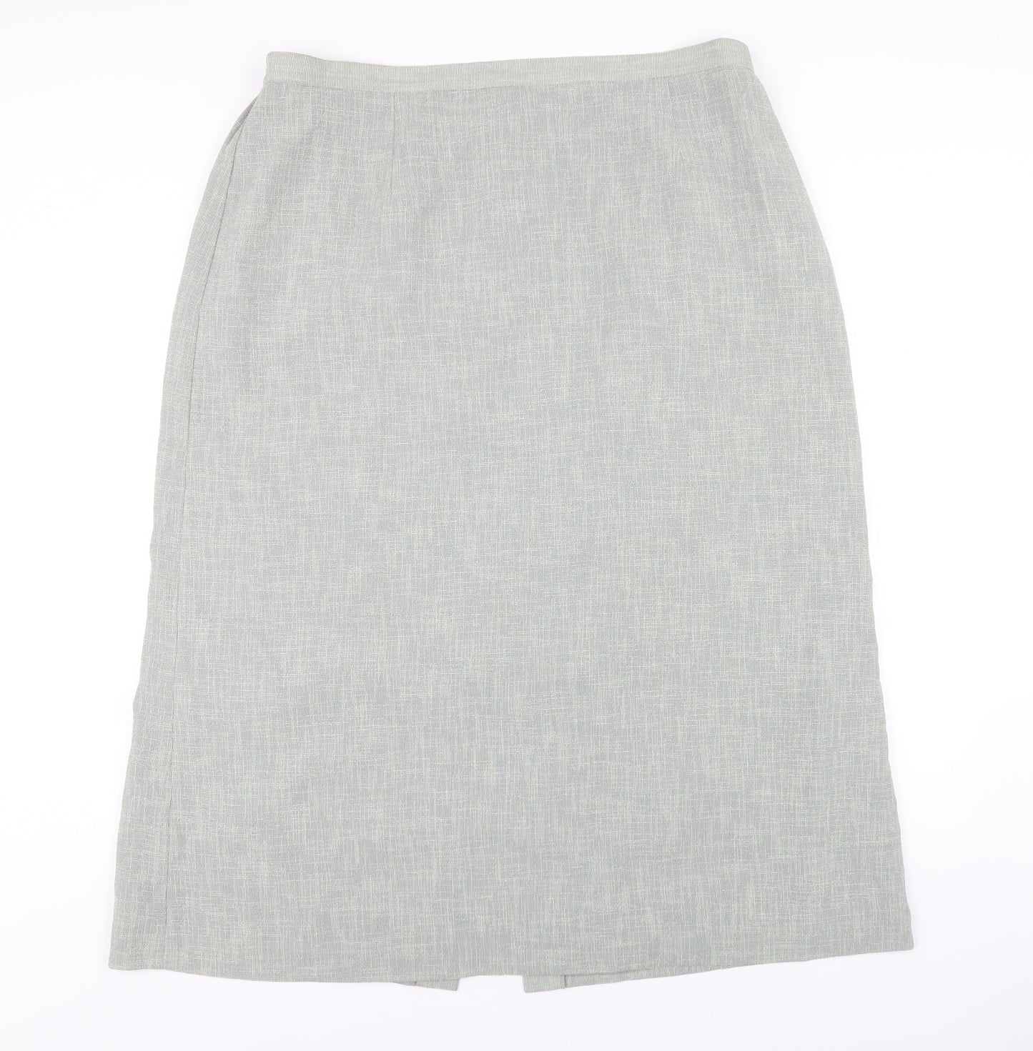 ELVI Womens Green Polyester A-Line Skirt Size 22 Zip