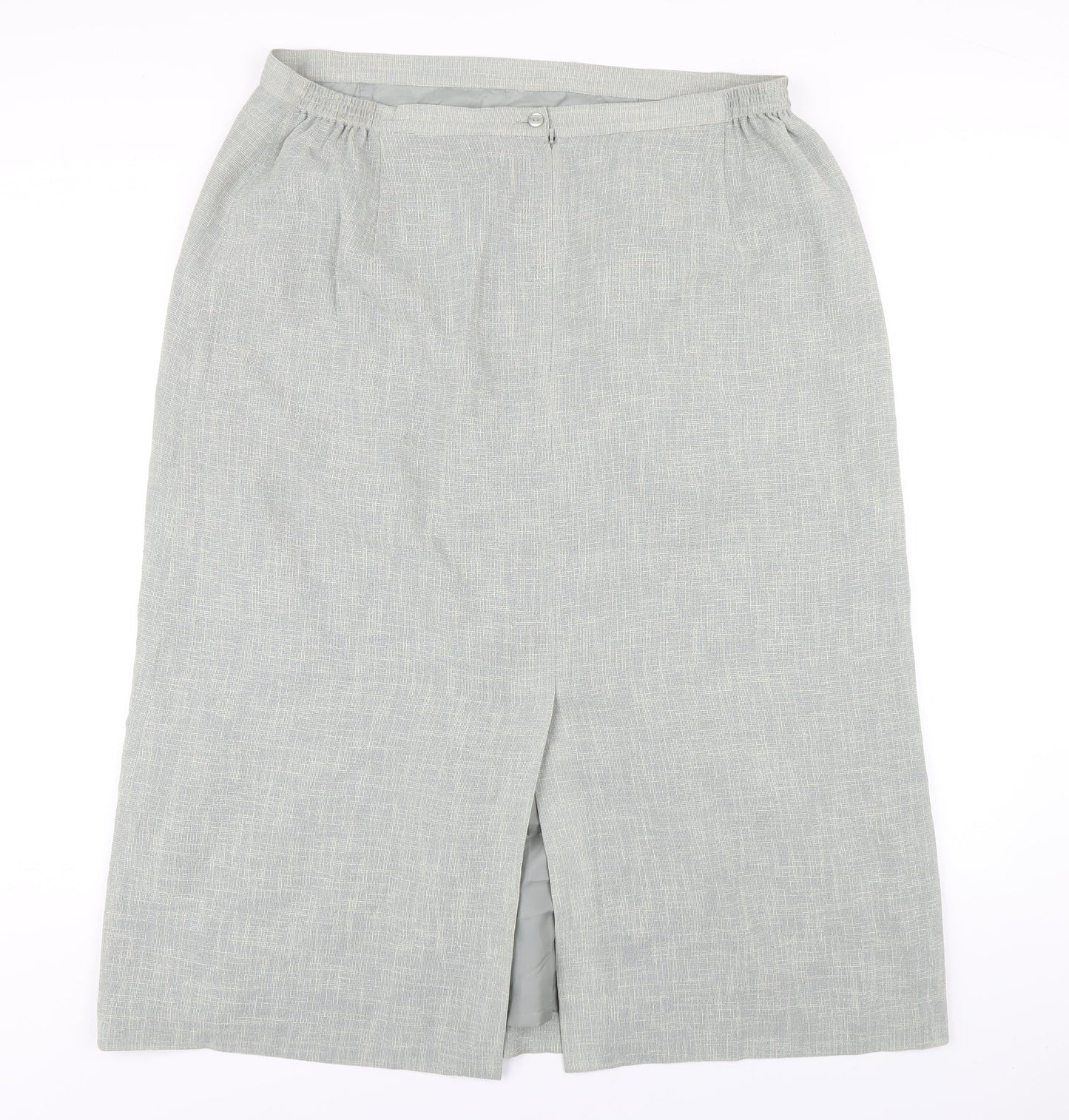 ELVI Womens Green Polyester A-Line Skirt Size 22 Zip